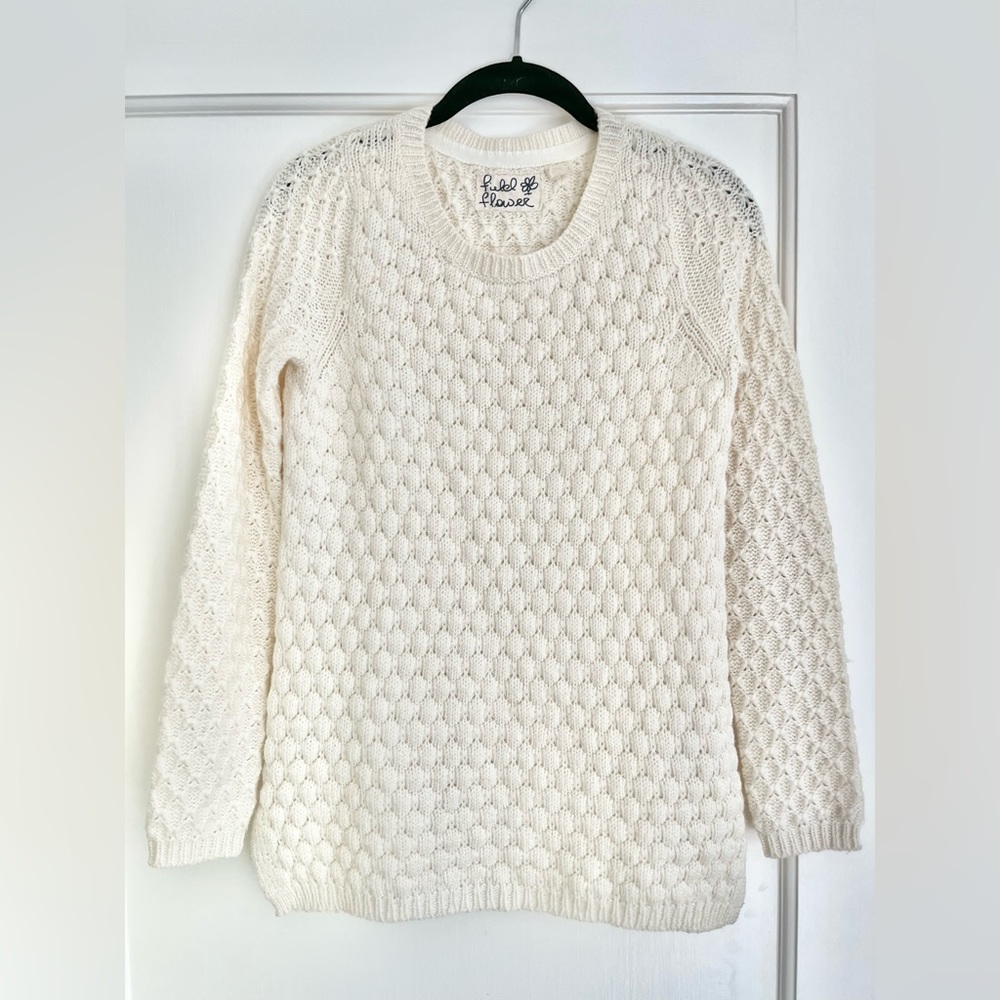 Anthropologie Field Flower Popcorn Sweater